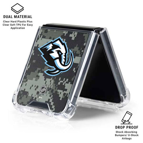 NHL Utah Mammoth DigiCamo Galaxy Z Flip6 Clear Case